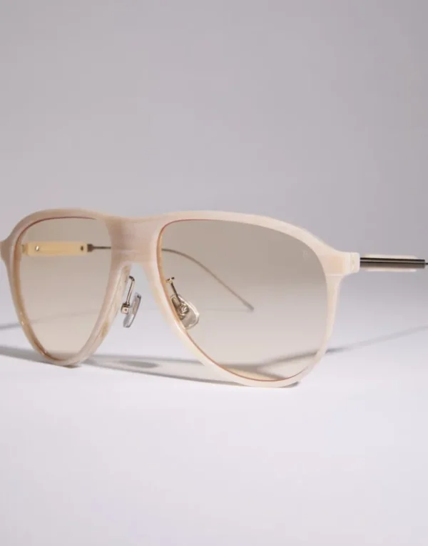 Sartorial Sunset acetate and gold-plated titanium sunglasses