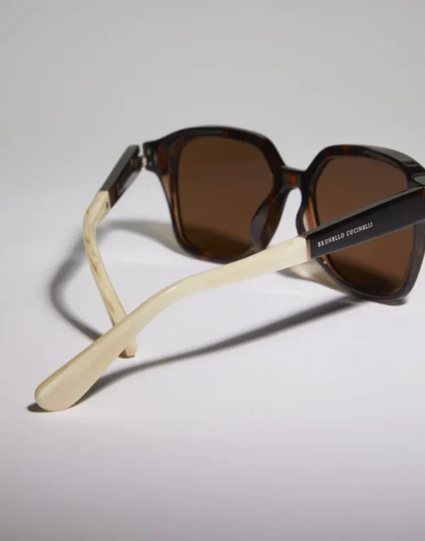 Sartorial Sunset acetate sunglasses with polarized lenses