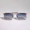 Sartorial Sunset gold-plated titanium and horn sunglasses