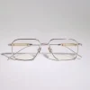 Sartorial Sunset palladium-plated titanium and horn glasses