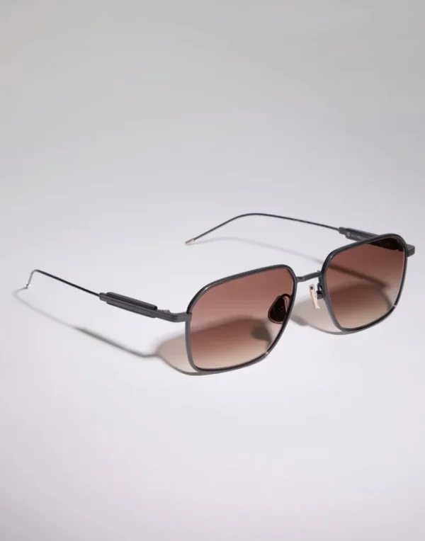 Sartorial Sunset titanium and horn frame