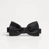 Silk and cotton satin bow tie