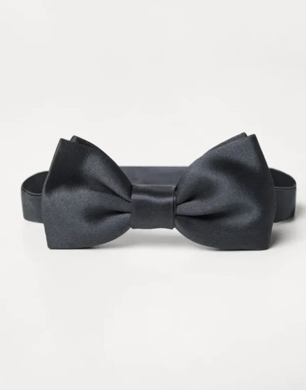 Silk and cotton satin bow tie