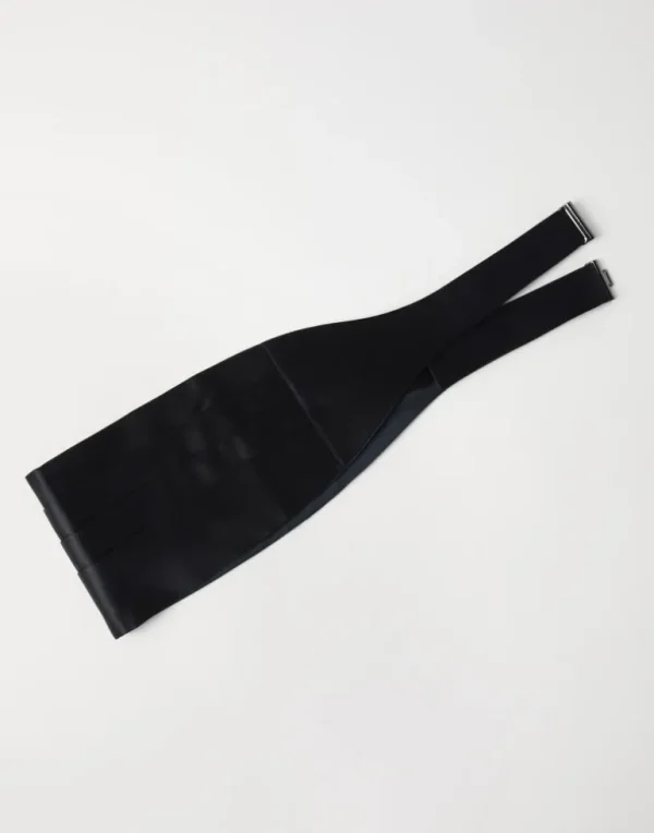 Silk and cotton satin cummerbund