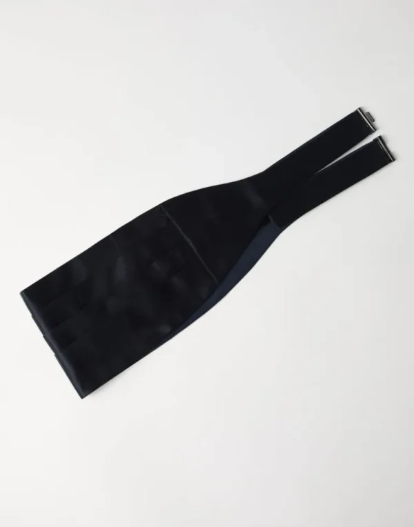 Silk and cotton satin cummerbund