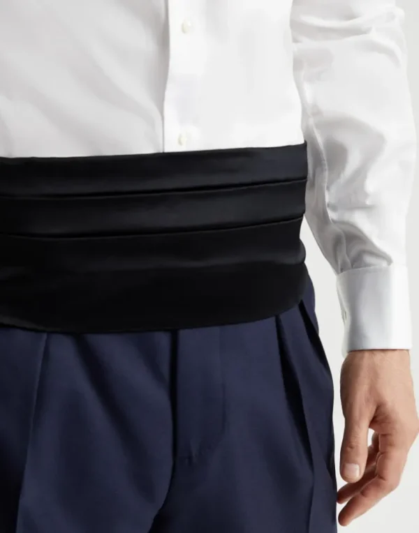 Silk and cotton satin cummerbund