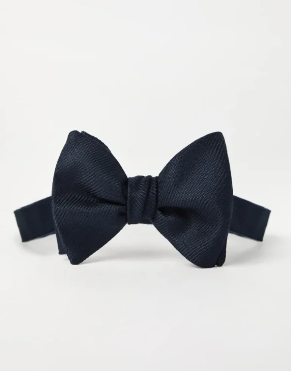 Silk diagonal bow tie