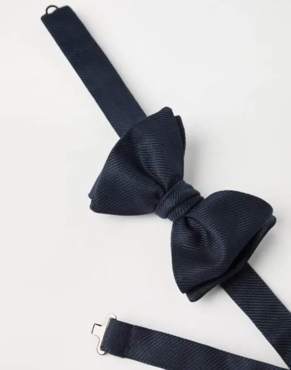 Silk diagonal bow tie