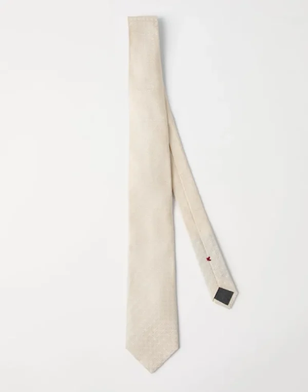 Silk jacquard tie