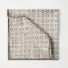 Silk pocket square with geometric design