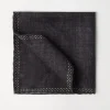 Silk pocket square with printed logo