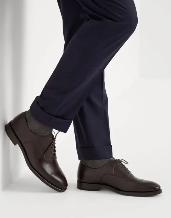 Smart calfskin cap toe Oxfords