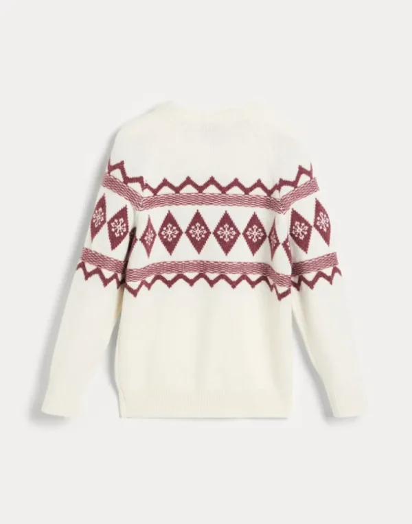 Snowflake jacquard sweater in cashmere