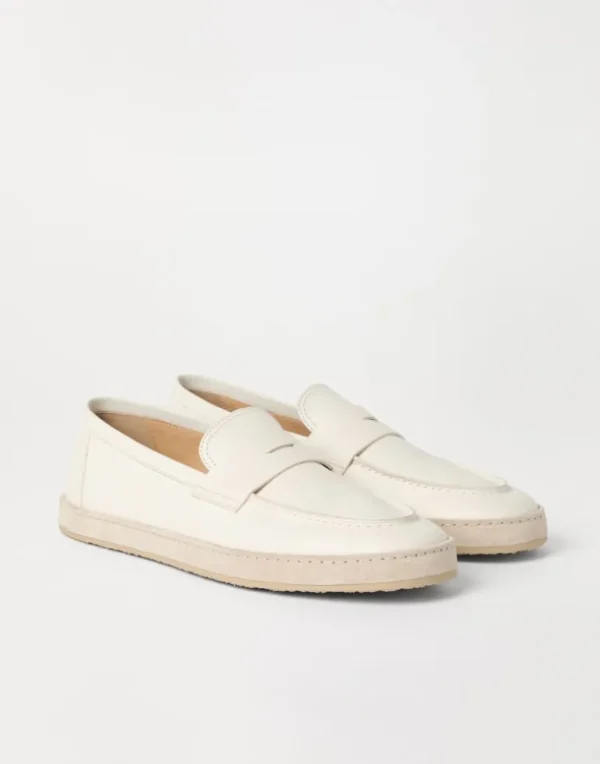 Soft calfskin loafer sneakers