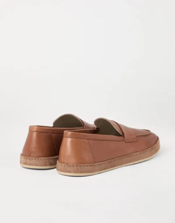 Soft calfskin loafer sneakers