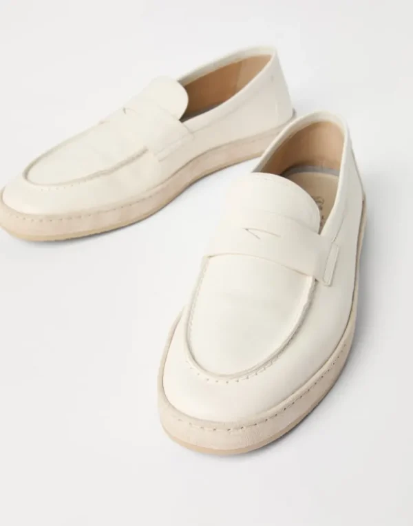 Soft calfskin loafer sneakers