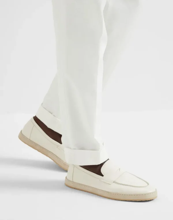 Soft calfskin loafer sneakers