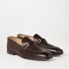 Soft waxed calfskin loafers with bit detail