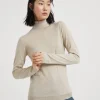 Sparkling cashmere and silk lightweight turtleneck sweater