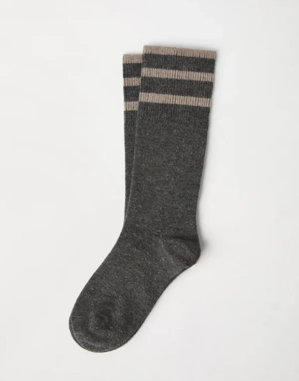 Sparkling cashmere knit socks