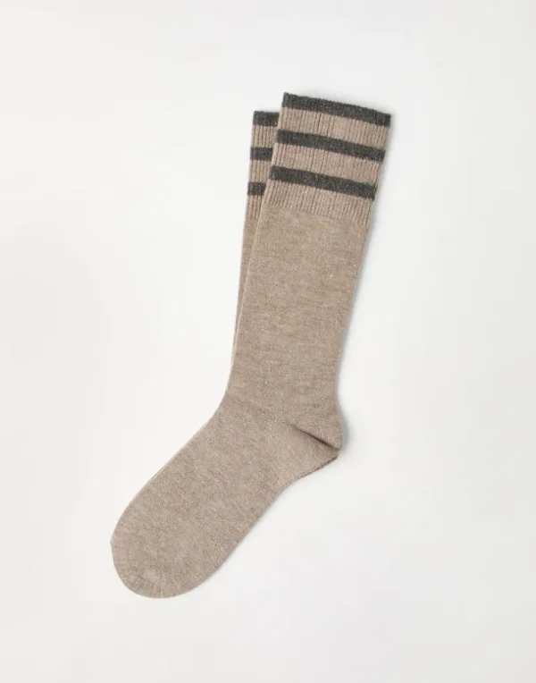 Sparkling cashmere knit socks