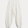 Sparkling virgin wool, cashmere and silk English rib knit trousers