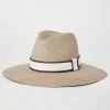 Straw fedora with band and monili