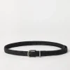 Stretch braided leather belt