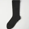 Stretch cashmere knit socks