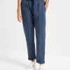 Stretch cotton lightweight French terry track trousers with monili