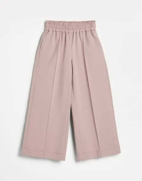 Stretch cotton lightweight French terry trousers