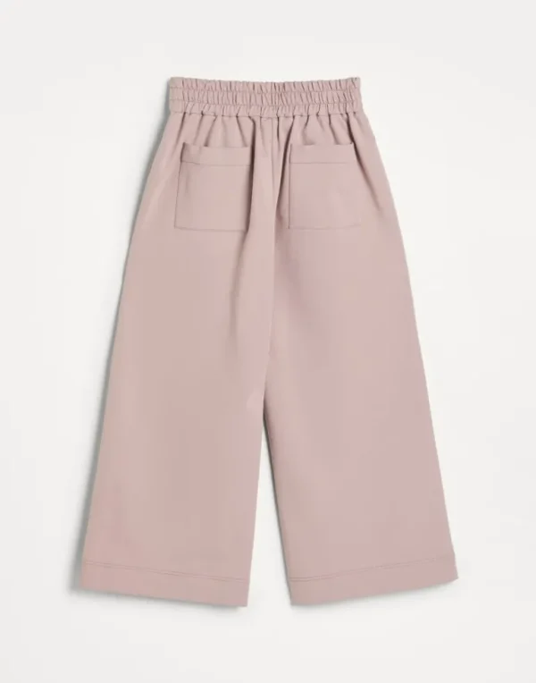 Stretch cotton lightweight French terry trousers