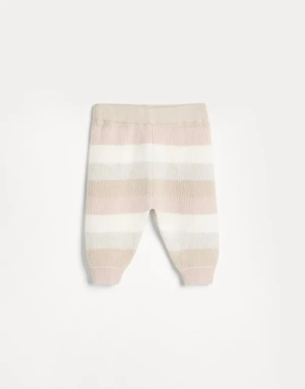 Striped cashmere Baby Bernie knit trousers