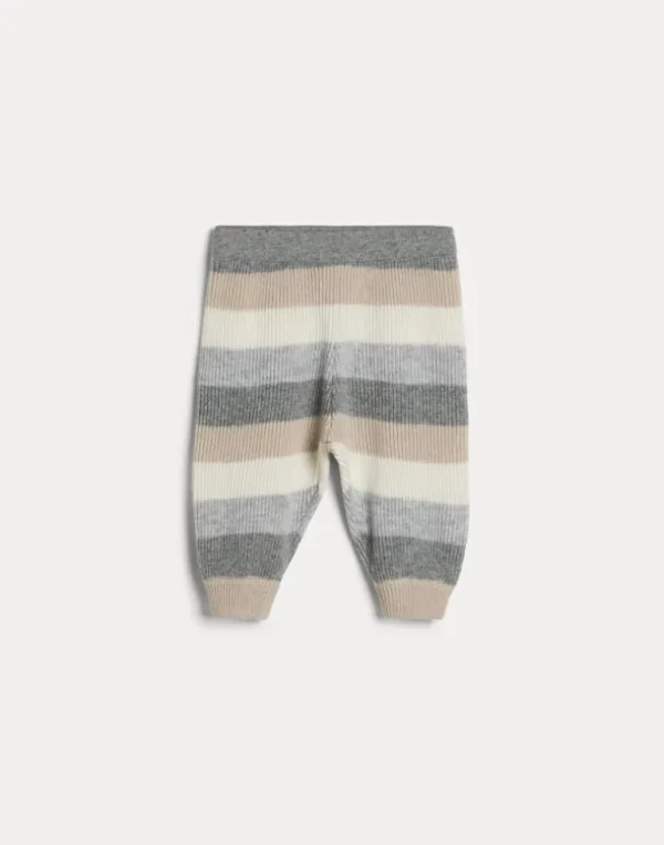 Striped cashmere Baby Bernie knit trousers