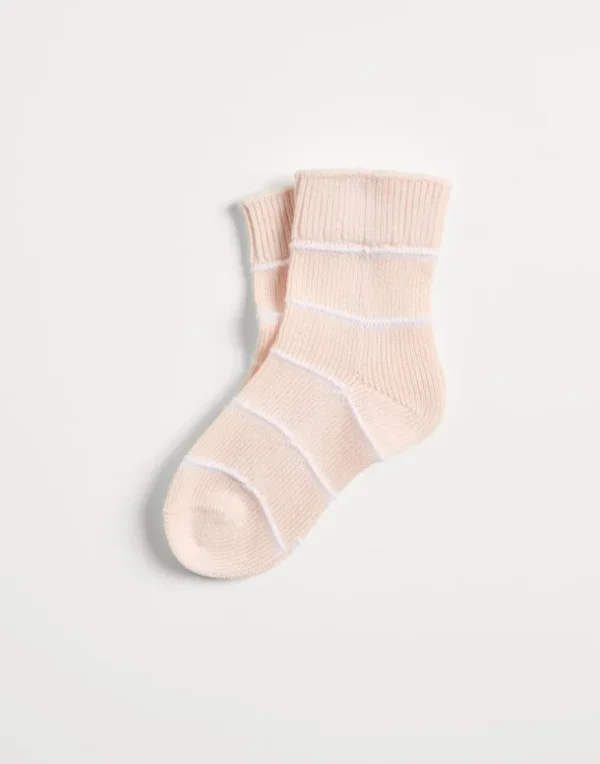 Striped cotton Baby Bernie knit socks