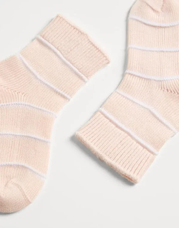 Striped cotton Baby Bernie knit socks