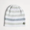 Striped cotton knit Baby Bernie beanie