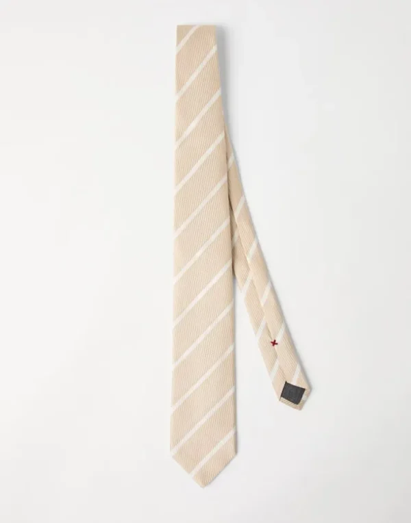 Striped silk tie