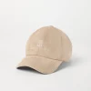 Suede baseball cap with embroidered logo