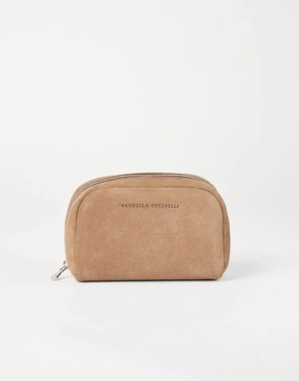 Suede beauty case