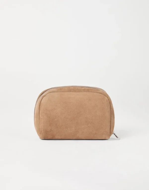 Suede beauty case