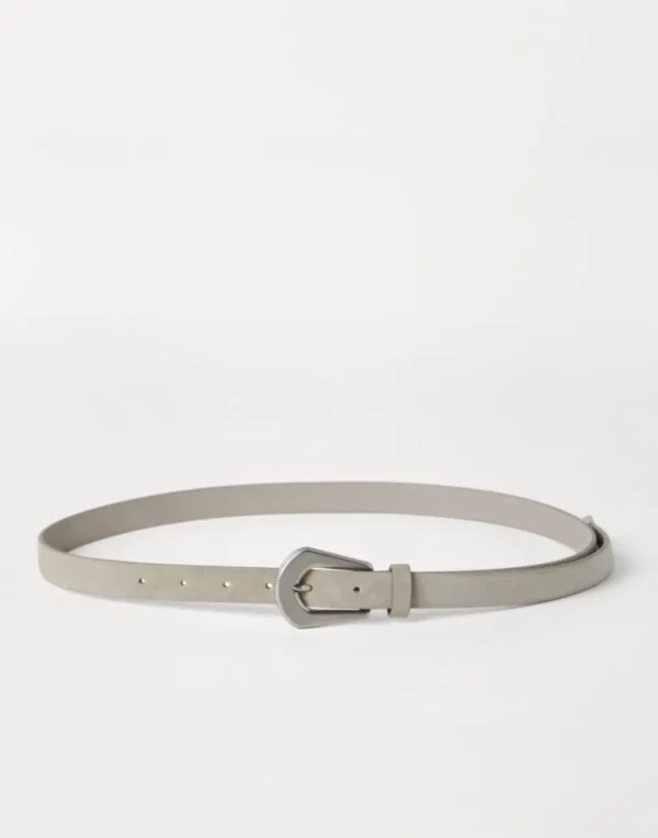 Suede calfskin belt