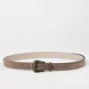 Suede calfskin belt