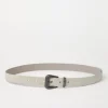 Suede calfskin belt