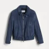 Suede outerwear jacket