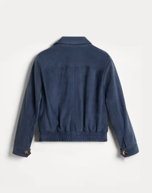 Suede outerwear jacket