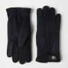 Suede shearling gloves