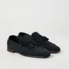 Suede soft loafers with tassels