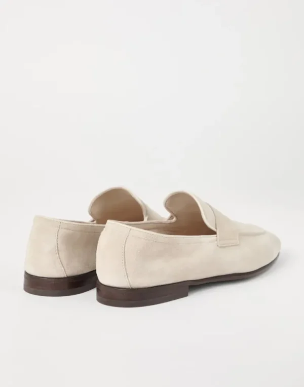 Suede soft penny loafers