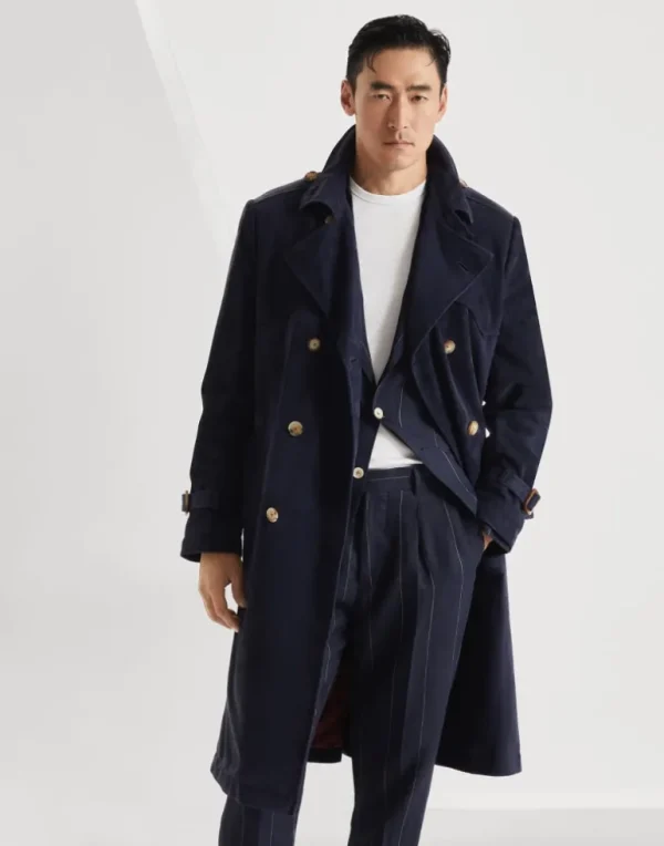 Suede trench